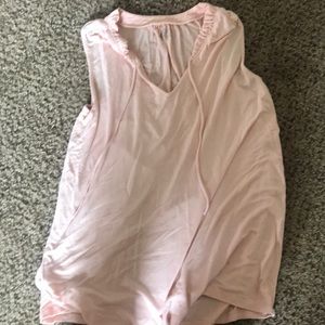 Pink sleeveless loft top
